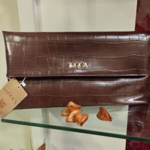 Τσάντα φάκελος καφέ 22859