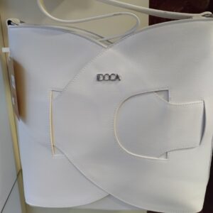 Λευκή τσάντα ώμου DOCA 23518